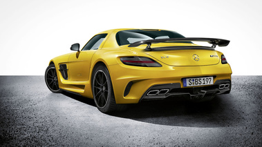 Mercedes-Benz SLS AMG Black Series - jaune - 3/4 arrière gauche