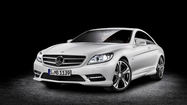 Mercedes CL Grand Edition - blanc mate - 3/4 avant gauche