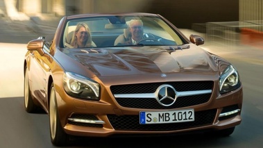 Mercedes SL R231 - Or - face avant, dynamique