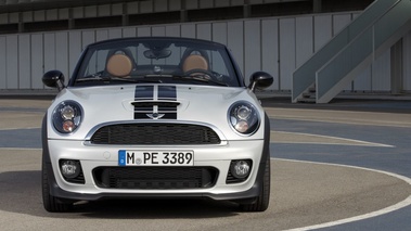 Mini Roadster - blanc bandes noires - face avant