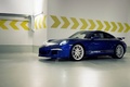 Porsche 911 Carrera 4S Facebook - bleue - 3/4 avant gauche