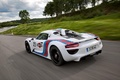 Porsche 918 Spyder Martini Racing - 3/4 arrière gauche, dynamique