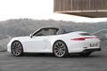 Porsche 991 Carrera 4S Cabriolet blanc 3/4 arrière gauche 2
