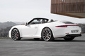 Porsche 991 Carrera 4S Cabriolet blanc 3/4 arrière gauche