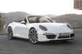 Porsche 991 Carrera 4S Cabriolet blanc 3/4 avant droit 2