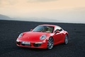 Porsche 991 Carrera rouge 3/4 avant gauche