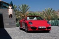 Porsche 991 Carrera S Cabriolet rouge 3/4 avant droit