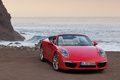 Porsche 991 Carrera S Cabriolet rouge 3/4 avant droit