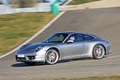 Porsche 991 Carrera S gris 3/4 avant gauche filé penché