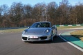 Porsche 991 Carrera S gris 3/4 avant gauche travelling penché