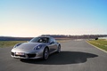 Porsche 991 Carrera S gris 3/4 avant gauche travelling