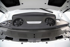 Porsche 991 GT3 RS blanc vue du moteur