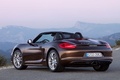 Porsche Boxster - marron - 3/4 arrière gauche