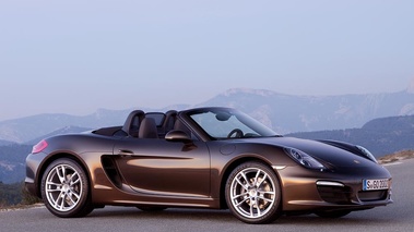 Porsche Boxster - marron - 3/4 droit