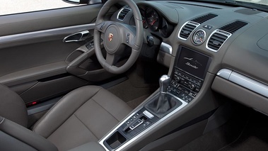 Porsche Boxster - marron - habitacle