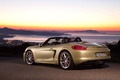 Porsche Boxster S 981 jaune 3/4 arrière gauche 2