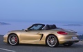 Porsche Boxster S 981 jaune 3/4 arrière gauche 2