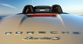 Porsche Boxster S 981 jaune logos capot moteur