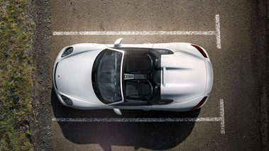 Porsche Boxster Spyder 2015 - Blanc - Vue de dessus