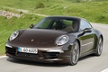 Porsche Carrera 4S - marron - 3/4 avant gauche