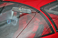 Exposition Ferrari - Panthéon Automobile de Bâle - 312 P rouge rétroviseur intérieur