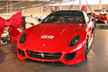 Exposition Ferrari - Panthéon Automobile de Bâle - 599XX rouge 3/4 avant gauche