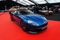 Festival Automobile International de Paris 2018 - Aston Martin Vanquish S Volante bleu 3/4 avant droit