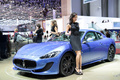 Salon de Genève 2012 - Maserati GranTurismo Sport bleu 3/4 avant gauche