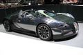 Salon de Genève 2013 - Bugatti Veyron Grand Sport chrome/carbone vert 3/4 avant droit