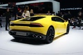 Lamborghini Huracan jaune 3/4 arrière droit