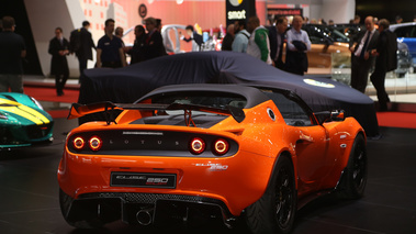 Salon de Genève 2016 - Lotus Elise Cup 250 orange 3/4 arrière droit