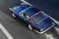 Ferrari 250 GT Lusso bleu 3/4 arrière gauche vue de haut