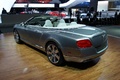 Salon de Detroit 2012 - Bentley Continental GTC V8 gris 3/4 arrière gauche