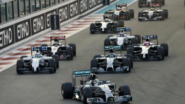 F1 GP Abu Dhabi 2014 Mercedes départ 