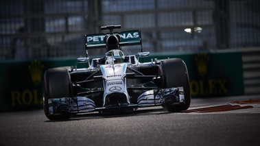F1 GP Abu Dhabi 2014 Mercedes Hamilton vue de face