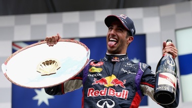 F1 GP Belgique 2014 Red Bull Ricciardo podium