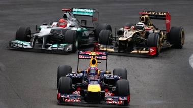 F1 GP Brésil 2012 Red Bull Mercedes et Lotus