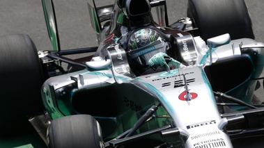 F1 GP Brésil 2014 Mercedes vue rapprochée