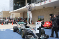 F1 GP Etats-Unis 2015 Mercedes Hamilton saut voiture