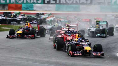 F1 GP Malaisie 2013 Ferrari et Red Bull accrochage