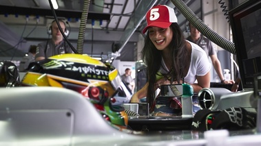 F1 GP Malaisie 2013 Mercedes Hamilton et Nicole Scherzinger
