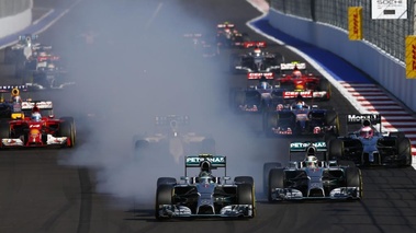 F1 GP Russie 2014 Mercedes freinage raté Rosberg