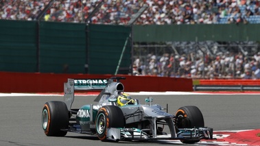 F1 GP Silverstone 2013 Mercedes Rosberg 3/4 avant 