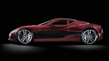 Rimac Concept One - bordeaux - profil gauche