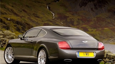 Bentley Continental GT speed grise foncée 3/4 arrière