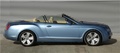 Bentley Continental GTC bleue profil décapotée