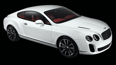 Bentley Supersports-blanche-3/4 avant droit